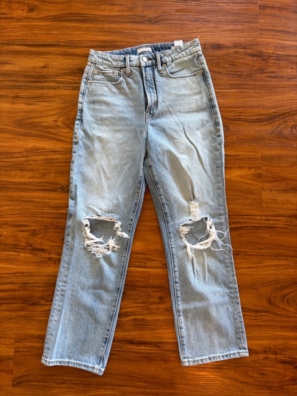 Good American Light Blue Boyfriend Jeans
